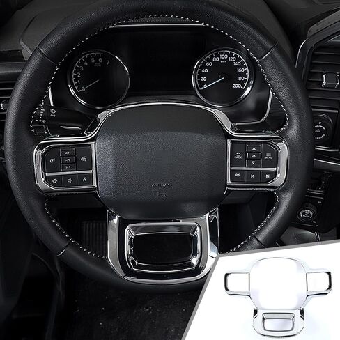 GZXinWei Steering Wheel Frame Trim Cover Panel Sticker Interior Upgrade Accessories for Ford F150 Raptor 2021 2022 2023 2024 2025 2026 Red Carbon Fiber Style in Saudi Arabia