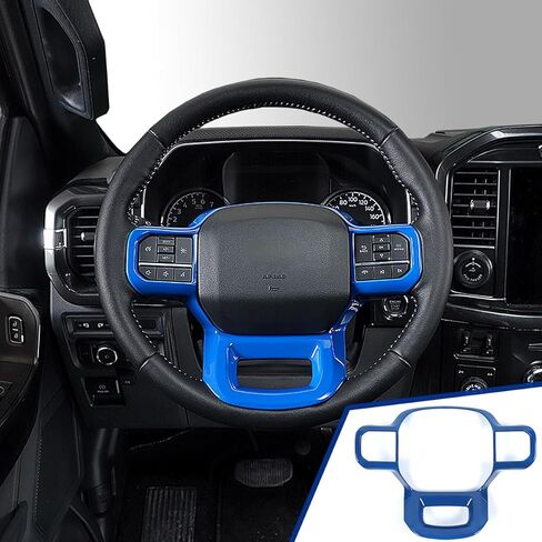 GZXinWei Steering Wheel Frame Trim Cover Panel Sticker Interior Upgrade Accessories for Ford F150 Raptor 2021 2022 2023 2024 2025 2026 Red Carbon Fiber Style in Saudi Arabia