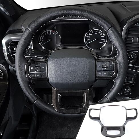 GZXinWei Steering Wheel Frame Trim Cover Panel Sticker Interior Upgrade Accessories for Ford F150 Raptor 2021 2022 2023 2024 2025 2026 Red Carbon Fiber Style in Saudi Arabia