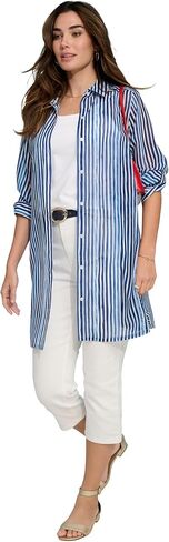 Roaman's Women's Plus Size Kate Georgette Tunic in Kuwait