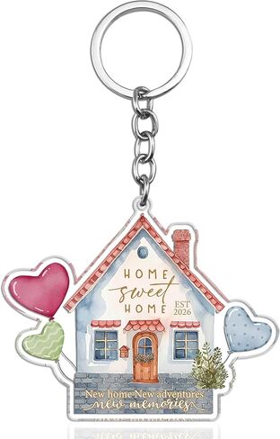 House Warming Gifts New Home Keychain 2026 New Home Gift Ideas Housewarming Gifts House Keychain Welcome Home Gift for News Homes Owners Home Sweet Housewarming Keyring First Homes Presents in Kuwait