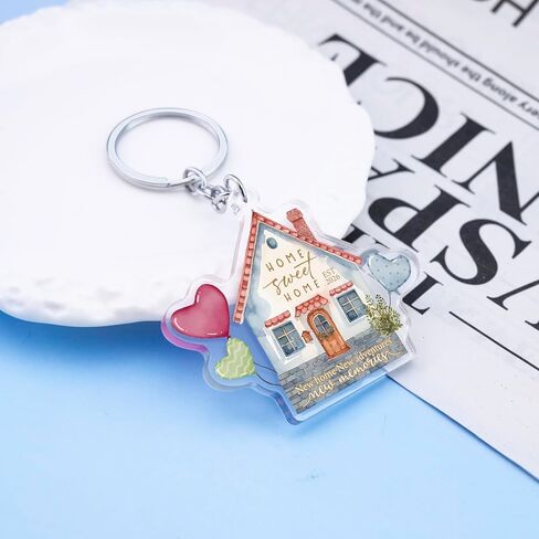 House Warming Gifts New Home Keychain 2026 New Home Gift Ideas Housewarming Gifts House Keychain Welcome Home Gift for News Homes Owners Home Sweet Housewarming Keyring First Homes Presents in Kuwait