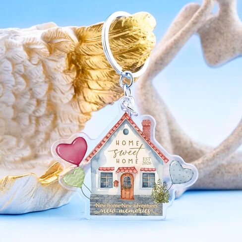 House Warming Gifts New Home Keychain 2026 New Home Gift Ideas Housewarming Gifts House Keychain Welcome Home Gift for News Homes Owners Home Sweet Housewarming Keyring First Homes Presents in Kuwait