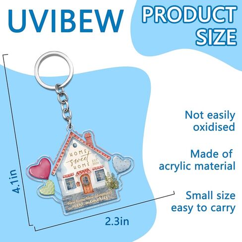 House Warming Gifts New Home Keychain 2026 New Home Gift Ideas Housewarming Gifts House Keychain Welcome Home Gift for News Homes Owners Home Sweet Housewarming Keyring First Homes Presents in Kuwait