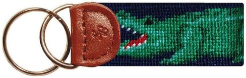 Smathers & Branson Gator Needlepoint Key Fob in Navy in Kuwait