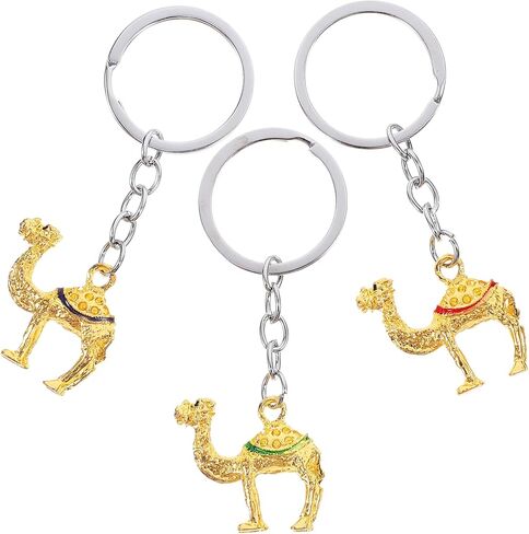 LUOZZY 15 pcs Mini Camel Keychain Imitation Gold Camel Animal Keyrings Pendant Glitter Tiny Hanging Charm for DIY Crafts Bags Purse Key Accessories in Saudi Arabia