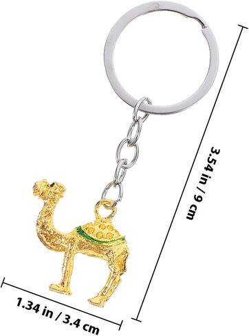 LUOZZY 15 pcs Mini Camel Keychain Imitation Gold Camel Animal Keyrings Pendant Glitter Tiny Hanging Charm for DIY Crafts Bags Purse Key Accessories in Saudi Arabia