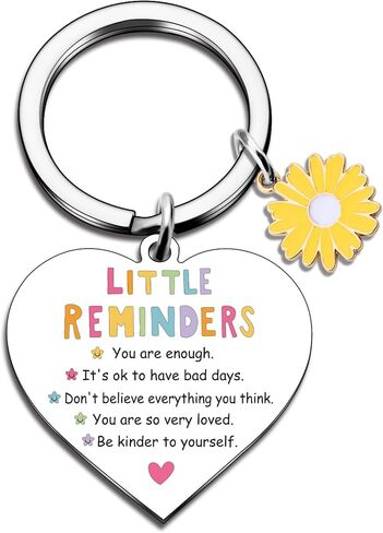 Encouragement Gifts For Women Birthday Friendship Keychain Inspirational Gifts For Friends Sisters Little Reminders Keychain Mental Health Gift For Women Motivational Positivity Sobriety Present in Kuwait