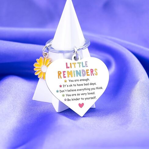 Encouragement Gifts For Women Birthday Friendship Keychain Inspirational Gifts For Friends Sisters Little Reminders Keychain Mental Health Gift For Women Motivational Positivity Sobriety Present in Kuwait