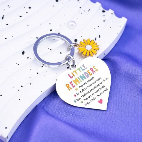 Encouragement Gifts For Women Birthday Friendship Keychain Inspirational Gifts For Friends Sisters Little Reminders Keychain Mental Health Gift For Women Motivational Positivity Sobriety Present in Kuwait