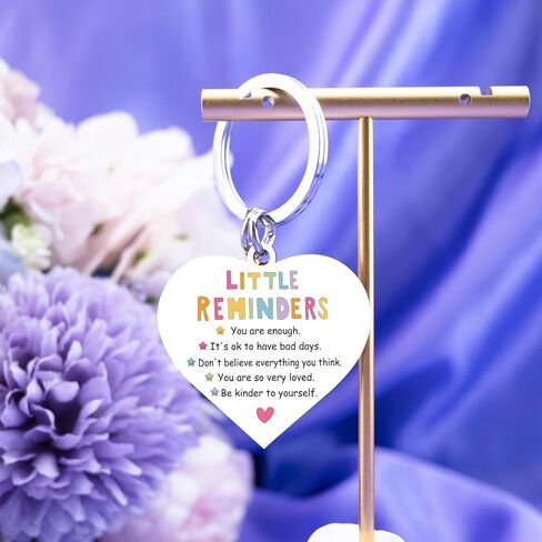 Encouragement Gifts For Women Birthday Friendship Keychain Inspirational Gifts For Friends Sisters Little Reminders Keychain Mental Health Gift For Women Motivational Positivity Sobriety Present in Kuwait