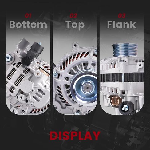 المولد ل/HONDA Civic DX EX GX LX 2006 2007 2008 2009 2010 2011 1.8L L4، Civic EX-L LX-S 2009-2011 1.8L L4، استبدال OE 31100-RNA-A01، 80Amp 12V 7-Groove Pulley in Kuwait