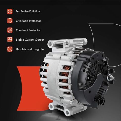 A-Premium Alternator Compatible with Audi TT Quattro 2011 2012 2013 2014 L4 2.0L, 12V 140Amp CW 6-Groove Clutch Pulley, Replace# 06H903023E, TG14C019 in Saudi Arabia