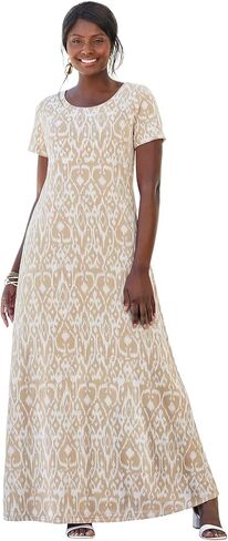 Jessica London Women's Plus Size Petite Stretch Cotton T-Shirt Maxi Dress in Saudi Arabia
