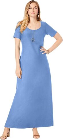 Jessica London Women's Plus Size Petite Stretch Cotton T-Shirt Maxi Dress in Kuwait