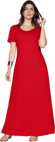 Jessica London Women's Plus Size Petite Stretch Cotton T-Shirt Maxi Dress in Saudi Arabia