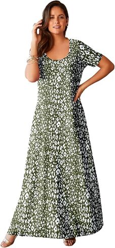 Jessica London Women's Plus Size Petite Stretch Cotton T-Shirt Maxi Dress in Saudi Arabia