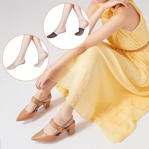 Toe Toppers No Show Liner Half Socks 8Pairs Toe Topper Socks for Women Sock for Mules Seamless Grip Non Slip Hidden Covers for Mules Half Covers Invisible Non Slip Sock for Clogs Footies in Saudi Arabia
