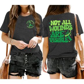 Mental Health Shirt Women Green Ribbon Graphic Tshirt Mental Health Matters Tees Green Short Sleeve Tops in Kuwait