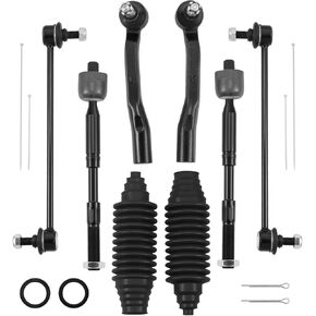 طقم التوجيه والتعليق BDFHYK 8 قطع متوافق مع Toyota Sienna 2011-2020، 2 * قضيب ربط داخلي EV801518 + 2 * قضيب ربط خارجي ES800997/ES800998 + 2 * رابط شريط التثبيت K750574 + 2 * غطاء غبار in Kuwait