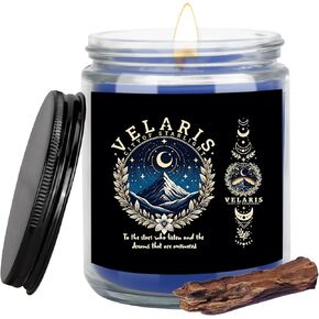 Velaris City of Starlight ACOTAR Fans Gift Thorns and Roses Merchandise Sandalwood 7 oz Scented Candle (Candle-Black City) in Saudi Arabia