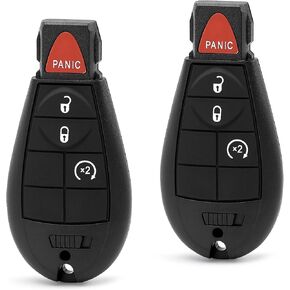 Key Fob Two Keyless Entry Remote Control Car Keys 4 Button Smart Key 433MHz Compatible with 2013-2018 Dodge Ram 1500 2500 3500 4500 5500 Replaces 56046955AG 56046955AC（2PCS） GQ4-53T 46Chip in Kuwait