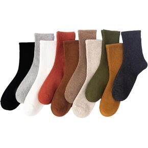 جوارب نسائية قطنية، جوارب دائرية ناعمة للاستخدام اليومي للنساء، 10 أزواج من الجوارب الكاجوال المريحة القابلة للتنفس in Kuwait