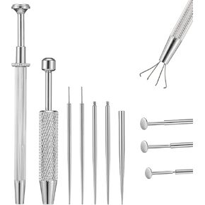 Piercing Taper Ball Grabber Tool for Changing Jewelry Flat Back Earrings Insertion Tool Threadless Insertion Pin Thread Body Piercing Kit for Ear Nose Lip for Ear Nose Navel Eyebrow Tongue in Kuwait