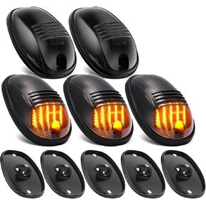 Amber LED Cab Roof Light Compatible with Chevy GMC 1988-1999 C1500 K1500,1988-2000 C/K 2500 3500,1992-1999 Suburban C/K 1500 2500,1992-2002 C3500HD Cab Clearance Marker Light 5PCS Smoke Lens in Kuwait