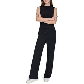 H Halston Womens Long Wide Leg Drawstring Sweatpants in Kuwait