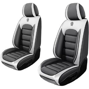2 Seat Covers for Cadillac SRX 2010-2016 Leather Car Seat Covers Waterproof Anti-Slip Soft Car Seat Protectors Comfort Premium Automotive Seat Covers with Airbag（Luxury,Black+Coffee） in Kuwait