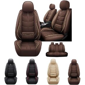 5 Seats with Lumbar Support Car Seat Cushion,for Lexus LS 460 2007-2017,Nappa Leather Car Seat Covers,Non-Slip Waterproof Seat Covers, Airbag Compatible Interior(Deluxe,Beige) in Kuwait