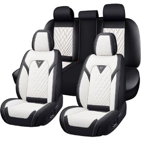 Car Seat Cover Fit for Acura MDX 2014-2022,5-Seats Breathable and Wear Resistant Seat Cushion, Premium Nappa Leather Car Seat Protector(Full Set, Black&Gray) in Kuwait
