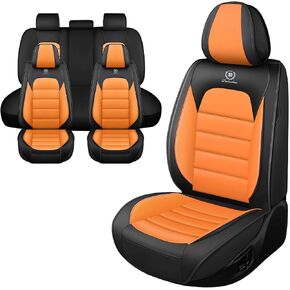 Luxury Car Seat Covers for GMC Envoy XL 2003-2006,Waterproof Soft Breathable PU Leather Seat Cover with Storage Pockets(Classic Black,Full Set with Pillow) in Kuwait