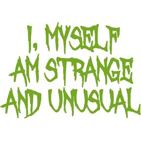 I Myself Am Strange and Unusual Halloween Beetle Juice Inspired 6" Vinyl Sticker Car Decal (6" Lime) in Kuwait