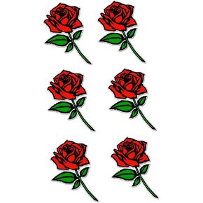 Pack of 6-2'' Stickers - Red Rose car Bumper Sticker Window Decal - Sticker Graphic Decal in Saudi Arabia