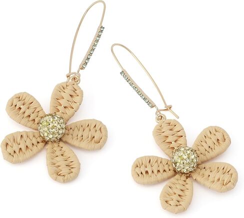 أقراط Betsey Johnson Jewelry النسائية الربيعية المتدلية من الرافية ديزي in Saudi Arabia