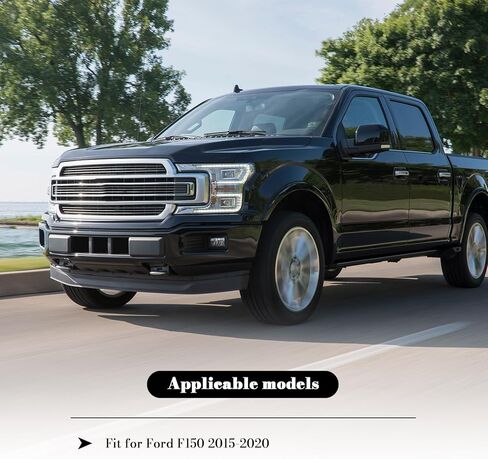 عجلة قيادة لسيارة Ford F150 2015-2020 من ألياف الكربون ذات اللون الأسود المائي على شكل حرف D ذات قاعدة مسطحة من الجلد المثقوب مسبقًا عجلة قيادة لـ F150 بدون مبدلات مجداف in Kuwait