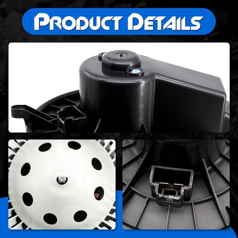 Front HVAC Heater Blower Motor with Fan Cage, Compatible with 2011-2021 Jeep Grand Cherokee, 2011-2021 Dodge Durango, 2008-2020 Grand Caravan, 2008-2016 Chrysler Town & Country, Replace# 700216 in Kuwait
