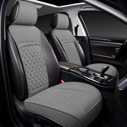 Front Car Seat Covers for Ford,Leather Waterproof Seat Protector Custom Fit Ford Expedition Ranger Transit Focus Bronco Mustang Taurus,2 Pack,Black in Kuwait