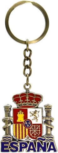 BDM Original metal keychain with engraving of Spain in letters and national flag, for men or women. in Kuwait
