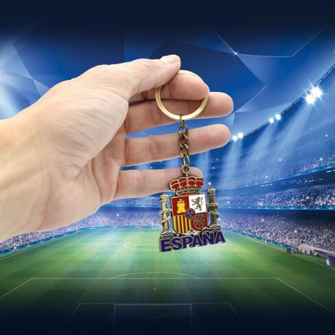 BDM Original metal keychain with engraving of Spain in letters and national flag, for men or women. in Kuwait