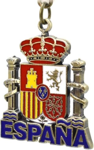 BDM Original metal keychain with engraving of Spain in letters and national flag, for men or women. in Kuwait