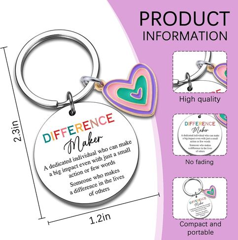 Thank You Gifts Difference Maker Chaos Coordinator Gifts Keychain Birthday Gift For Teacher Boss Lady Coworkers in Saudi Arabia