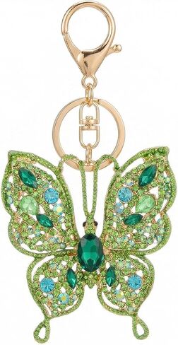 Butterfly Rhinestone Keychain Decorative Bag Charm For Keys Purse And Daily Accessory Use in Saudi Arabia