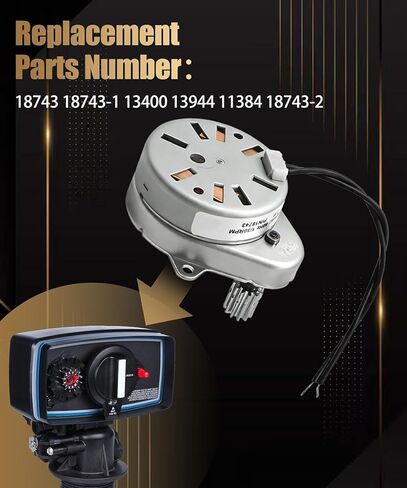 18743 Timer Motor Replacement For Fleck 5600 2500 2510 2750 9000 9100 9500 3200 3210 Control Valve with Mounting Screws Replace 18743-1 13400 13944 11384 18743-2 in Kuwait