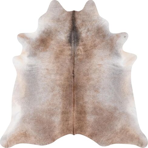 100% Genuine Brazilian Cowhide Rug - Tricolor, Brown, Black & White - Luxury Cowskin Leather Area Rug Decor (X-Large) 7 x 6 ft in Saudi Arabia
