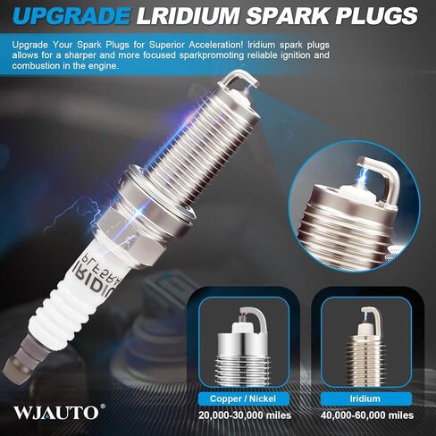 Iridium Spark Plugs 4 Pack, Pre-Gapped OEM Replacement for 2009-2010 Subaru Forester H4 2.5L,2008-2010 Impreza H4 2.5L,2005-2009 Legacy H4 2.5L,2005-2009 Outback H4 2.5L in Kuwait