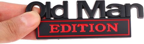 5 pcs Old Man Edition Car Emblem 3D Metal Badge Zinc Alloy Waterproof & Rustproof Decal for Fender Tailgate Bumper Compatible with Truck SUV Auto Motorcycl Accessories in Kuwait