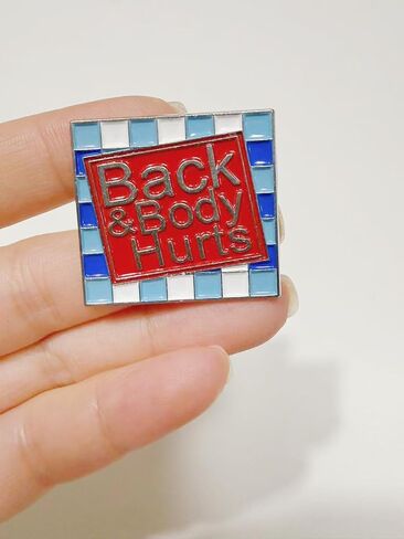 "Back & Body Hurts" Enamel Pin - Chronic Pain & Humor Brooch for Backpacks, Jackets, Hats, and Bags - Gift for Chronic Illness Warriors, Fibromyalgia Patients, and Anyone with Aches in Kuwait